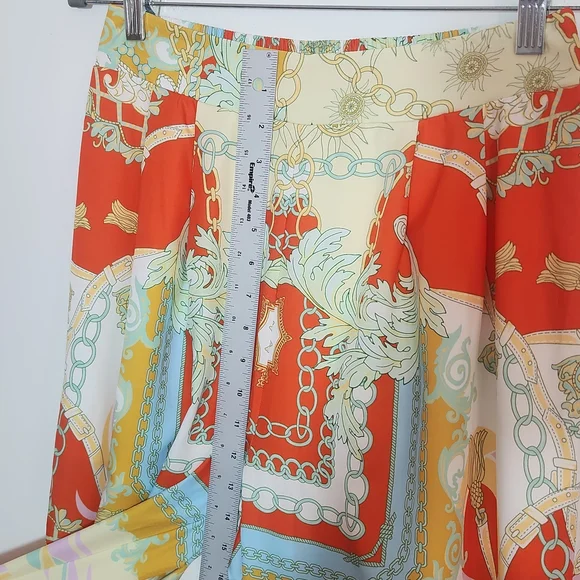 Miss Avenue Boho Print Wide Leg Flowy Pants Size Medium - Picture 8 of 10